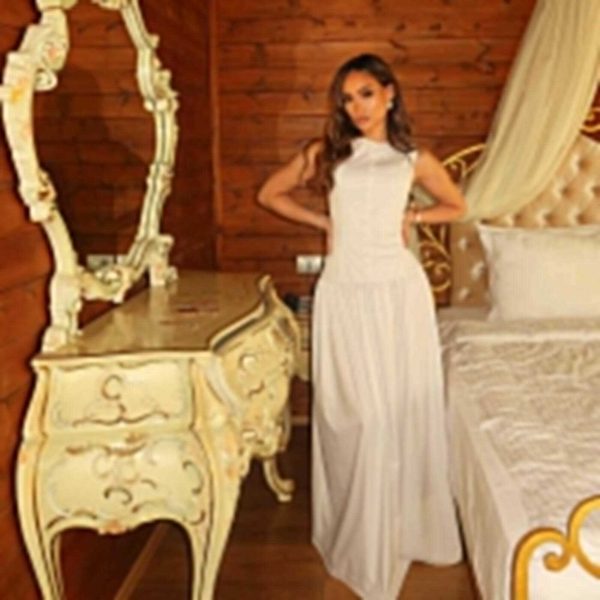 White swans maxi dress